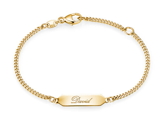 Dooparmband Classic in 14K geelgoud, 14cm