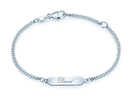 Dooparmband Classic in 14K witgoud, 14cm