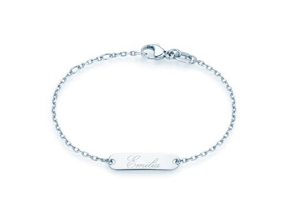 Dooparmband Modern in 18K witgoud, 14cm