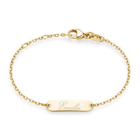 Dooparmband Modern in 14K geelgoud, 14cm