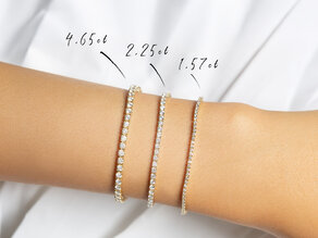 Tennisarmband Clean in 9K witgoud met Lab-grown diamanten 1.46ct E/VS, 16,5cm