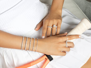 Tennisarmband Clean in 9K witgoud met Lab-grown diamanten 1.46ct E/VS, 16,5cm