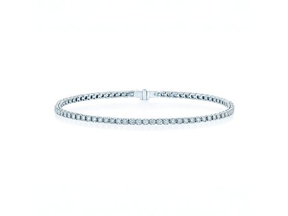 Tennisarmband Clean in 9K witgoud met Lab-grown diamanten 1.46ct E/VS, 16,5cm