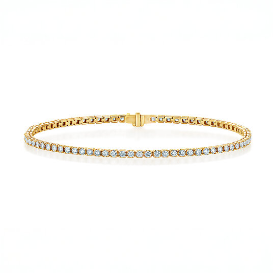 Tennisarmband Clean in 14K geelgoud met Lab-grown diamanten 1.46ct E/VS, 16,5cm