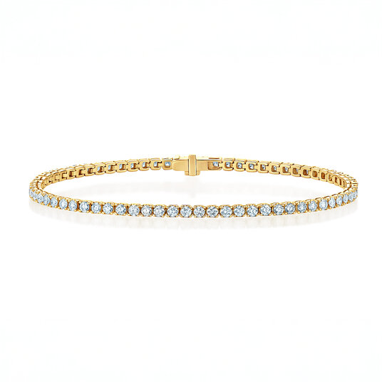 Tennisarmband Clean in 9K geelgoud met Lab-grown diamanten 2.24ct E/VS, 16,5cm