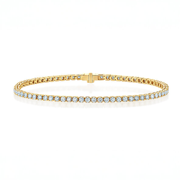 Tennisarmband Clean in 9K geelgoud met Lab-grown diamanten 2.24ct E/VS, 16,5cm