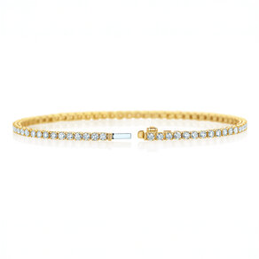 Tennisarmband Clean in 14K geelgoud met Lab-grown diamanten 1.46ct E/VS, 16,5cm