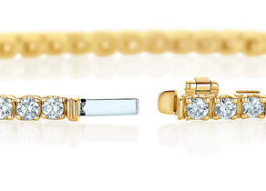 Tennisarmband Clean in 14K geelgoud met Lab-grown diamanten 1.46ct E/VS, 16,5cm