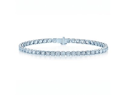 Tennisarmband Clean in 18K witgoud met Lab-grown diamanten 4.73ct E/VS, 16,5cm