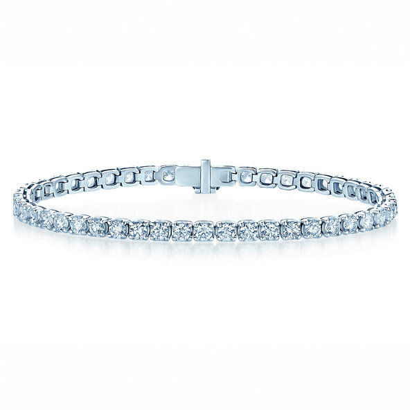 Tennisarmband Clean in 18K witgoud met Lab-grown diamanten 4.73ct E/VS, 16,5cm