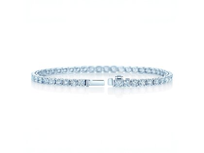 Tennisarmband Clean in 18K witgoud met Lab-grown diamanten 4.73ct E/VS, 16,5cm