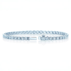 Tennisarmband Clean in 18K witgoud met Lab-grown diamanten 4.73ct E/VS, 16,5cm