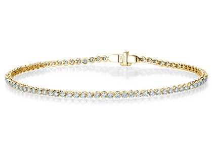 Tennisarmband in 18K geelgoud met 47 diamanten 2ct G/SI, 16,5cm