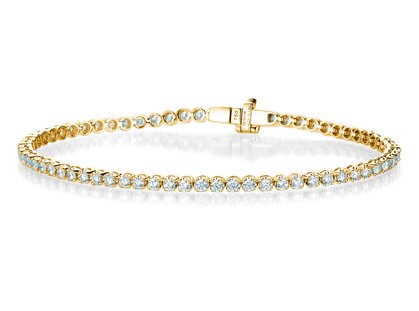 Tennisarmband in 18K geelgoud met 49 diamanten 3,15ct G/SI, 17,5cm