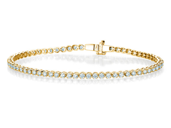Tennisarmband in 18K geelgoud met 49 diamanten 3,15ct G/SI, 17,5cm