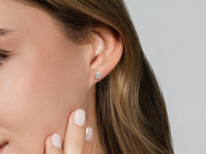 Oorbellen Classic in 14K geelgoud met diamanten 0,40ct G/SI