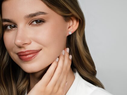Oorbellen Classic in 14K witgoud met diamanten 0,50ct G/SI