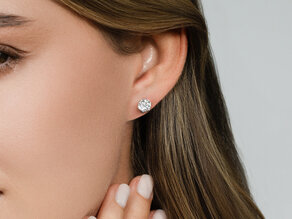 Oorbellen Classic in 14K witgoud met diamanten 2,00ct G/SI