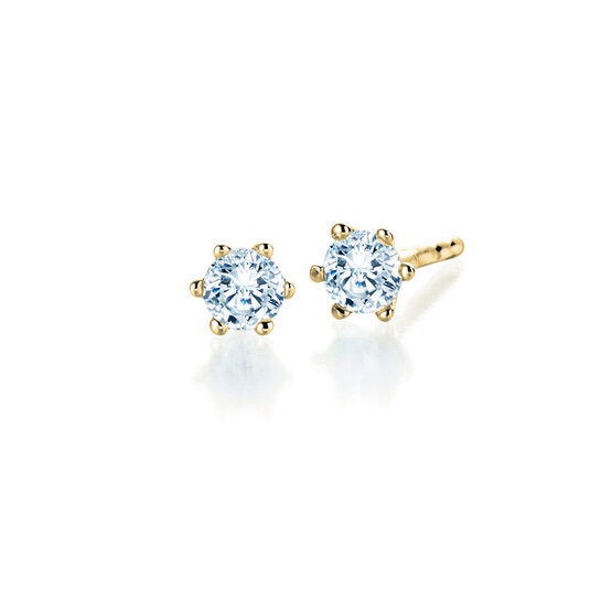 Oorbellen Classic Lab-grown diamant in 14K geelgoud met Lab-grown diamanten 0,20ct E/VS