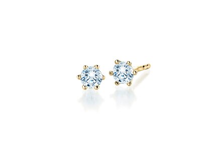 Oorbellen Classic Lab-grown diamant in 14K geelgoud met Lab-grown diamanten 0,20ct E/VS
