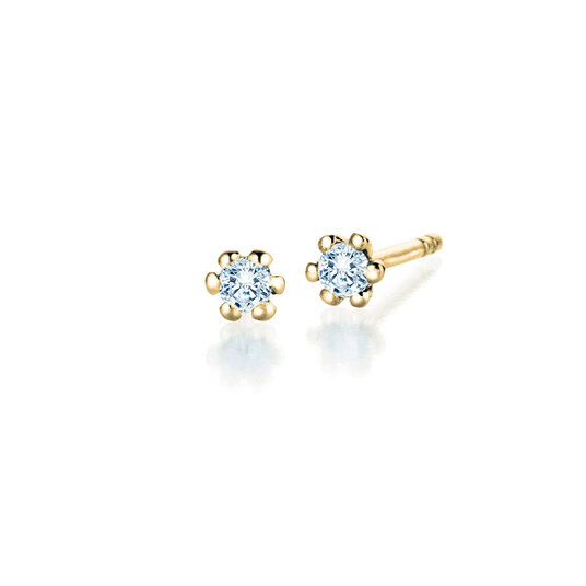 Oorbellen Classic in 14K geelgoud met diamanten 0,10ct G/SI