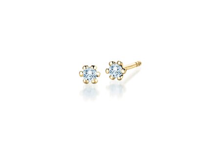 Oorbellen Classic in 14K geelgoud met diamanten 0,10ct G/SI