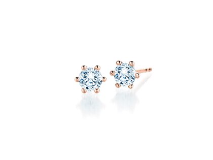 Oorbellen Classic in 18K roségoud met diamanten 0,60ct G/SI