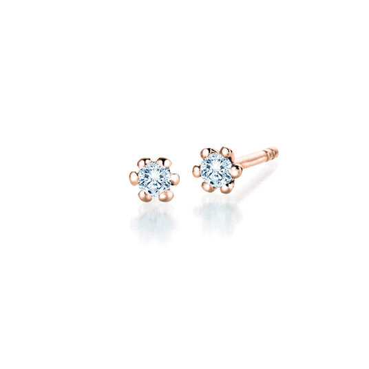 Oorbellen Classic in 18K roségoud met diamanten 0,10ct G/SI