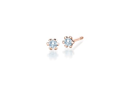Oorbellen Classic in 18K roségoud met diamanten 0,10ct G/SI