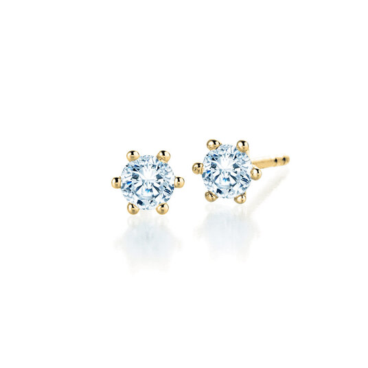 Oorbellen Classic in 14K geelgoud met diamanten 0,40ct G/SI