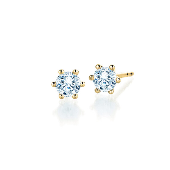 Oorbellen Classic in 14K geelgoud met diamanten 0,60ct G/SI