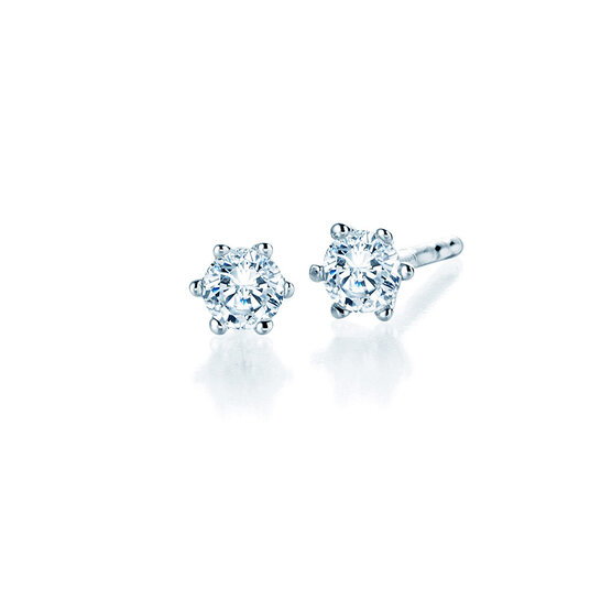 Oorbellen Classic Lab-grown diamant in 14K witgoud met Lab-grown diamanten 0,20ct E/VS