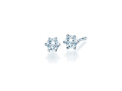 Oorbellen Classic Lab-grown diamant in 14K witgoud met Lab-grown diamanten 0,20ct E/VS