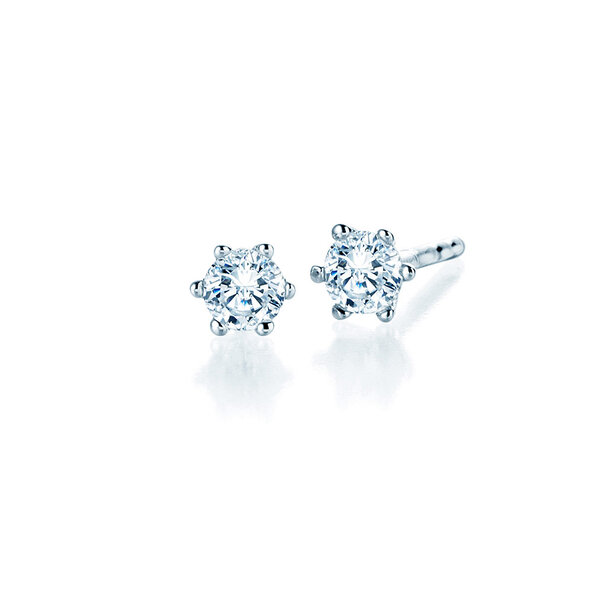 Oorbellen Classic Lab-grown diamant in 14K witgoud met Lab-grown diamanten 0,20ct E/VS