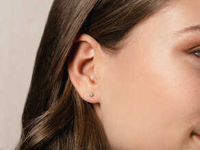 Oorbellen Classic in 14K witgoud met diamanten 0,10ct G/SI
