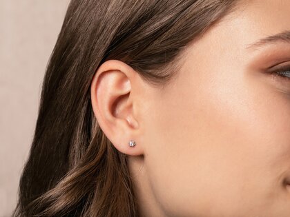 Oorbellen Classic Lab-grown diamant in 14K witgoud met Lab-grown diamanten 0,20ct E/VS