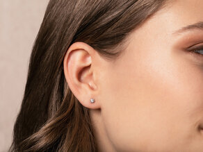 Oorbellen Classic Lab-grown diamant in 14K witgoud met Lab-grown diamanten 0,20ct E/VS