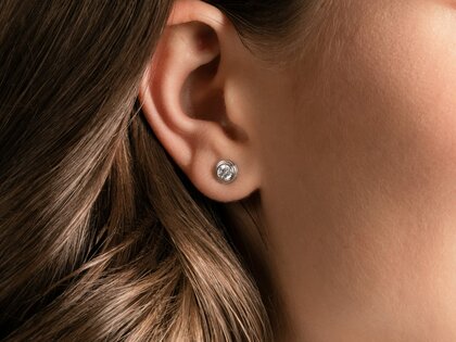 Oorbellen Diamond Bowl in 9K geelgoud met diamanten 0,30ct G/SI