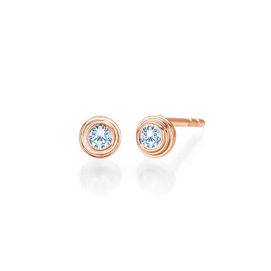 Oorbellen Diamond Bowl Lab-grown diamant in 18K roségoud met Lab-grown diamanten 0,30ct E/VS