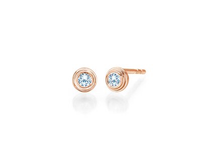 Oorbellen Diamond Bowl Lab-grown diamant in 14K roségoud met Lab-grown diamanten 0,30ct E/VS
