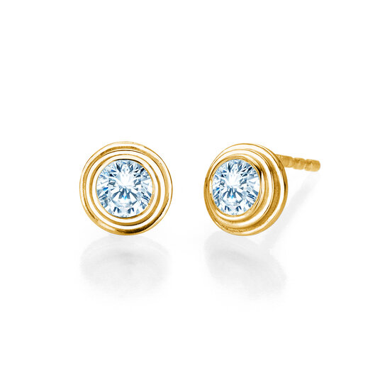 Oorbellen Diamond Bowl Lab-grown diamant in 14K geelgoud met Lab-grown diamanten 0,50ct E/VS