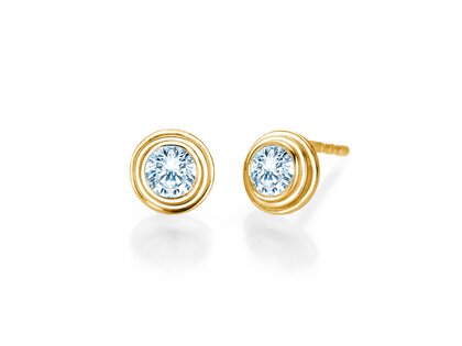 Oorbellen Diamond Bowl Lab-grown diamant in 14K geelgoud met Lab-grown diamanten 0,50ct E/VS