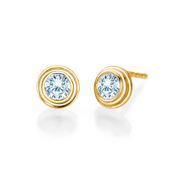 Oorbellen Diamond Bowl Lab-grown diamant in 14K geelgoud met Lab-grown diamanten 0,50ct E/VS