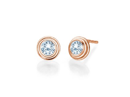 Oorbellen Diamond Bowl Lab-grown diamant in 18K roségoud met Lab-grown diamanten 1,00ct E/VS