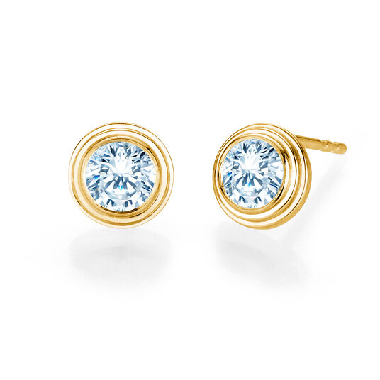 Oorbellen Diamond Bowl Lab-grown diamant in 18K geelgoud met Lab-grown diamanten 2,00ct E/VS