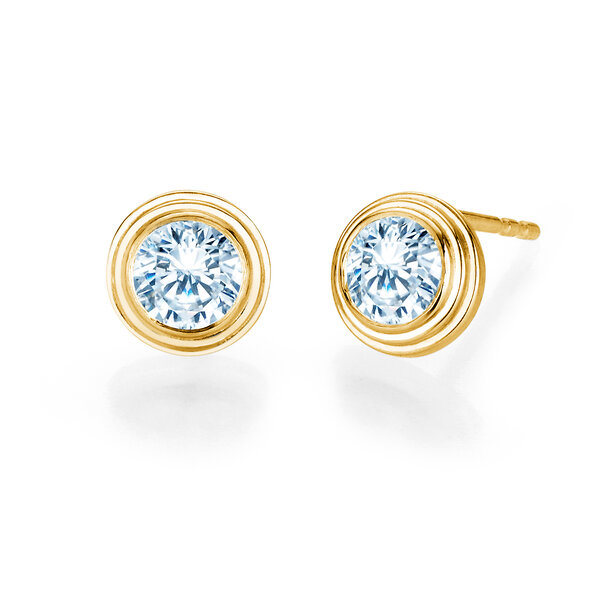 Oorbellen Diamond Bowl Lab-grown diamant in 9K geelgoud met Lab-grown diamanten 2,00ct E/VS