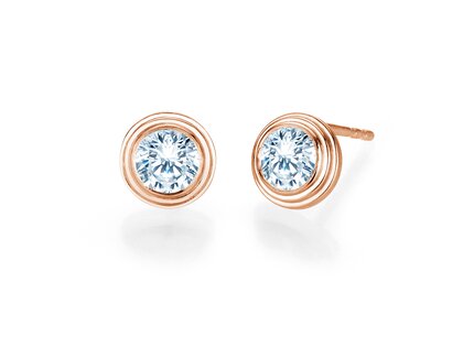 Oorbellen Diamond Bowl Lab-grown diamant in 18K roségoud met Lab-grown diamanten 0,50ct E/VS