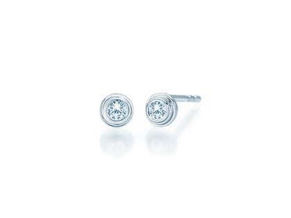 Oorbellen Diamond Bowl in 14K witgoud met diamanten 0,10ct G/SI
