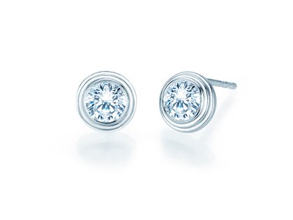 Oorbellen Diamond Bowl Lab-grown diamant in 14K witgoud met Lab-grown diamanten 1,00ct E/VS