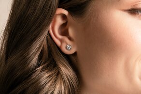 Oorbellen Diamond Bowl in 9K geelgoud met diamanten 0,30ct G/SI